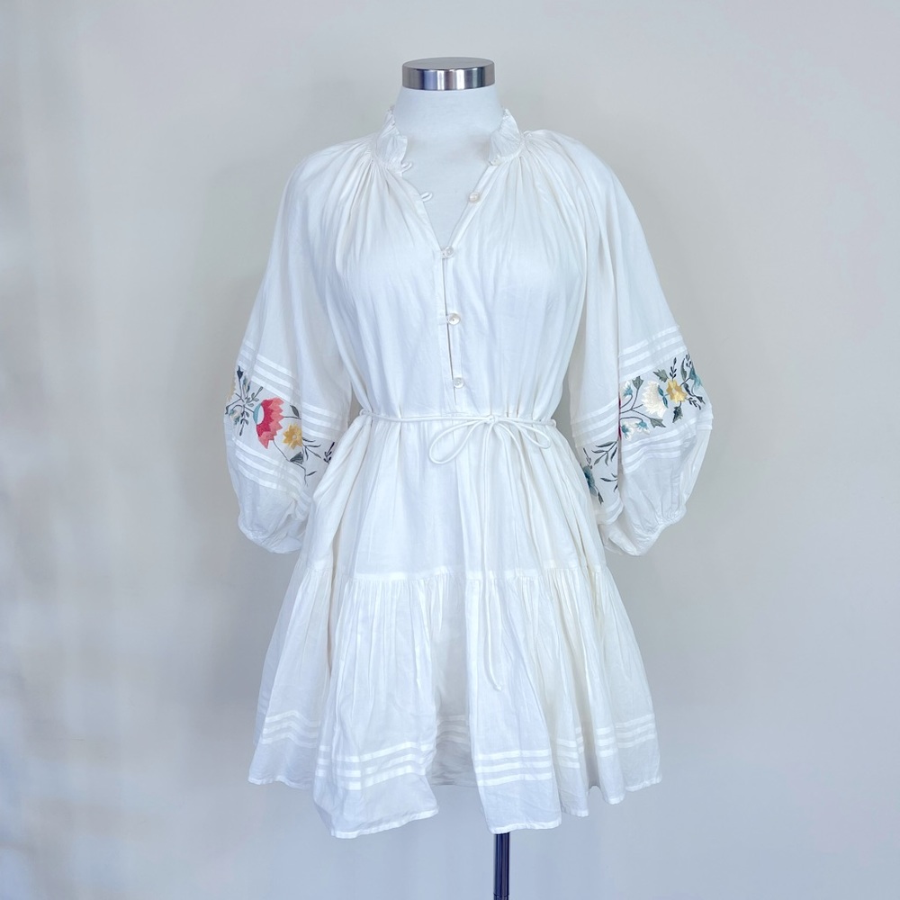 Cleobella Jada White Embroidered Dress sz S